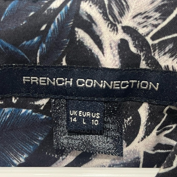 French Connection Rose Print Black/Multicolor Sheath Mini Dress Size 10/Large - Picture 6 of 7